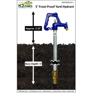 Lead Free 5' Frost Proof Yard Hydrant - Image 2
